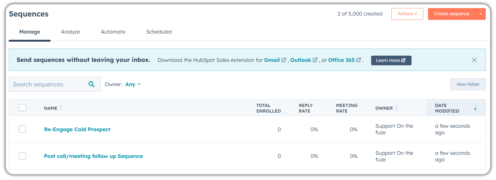 Sequences Cold Prospects