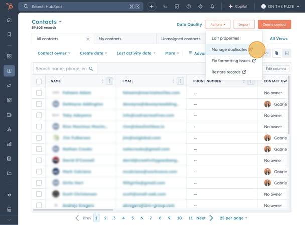 Identify Duplicates in HubSpot step 2 image