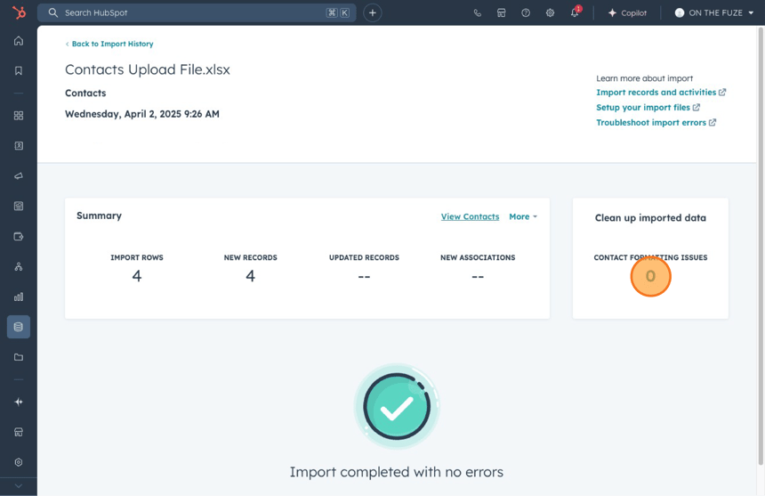 how Import contacts- step 6 image