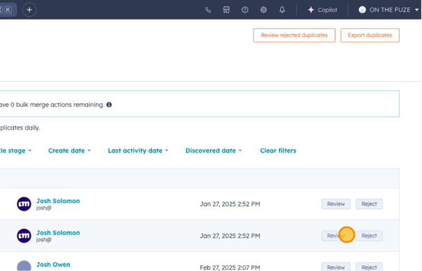 How to Merge Contacts in HubSpot step 1 image