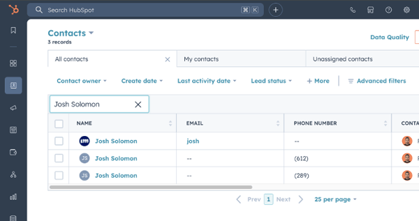 Manually Identify Duplicates step 1 image