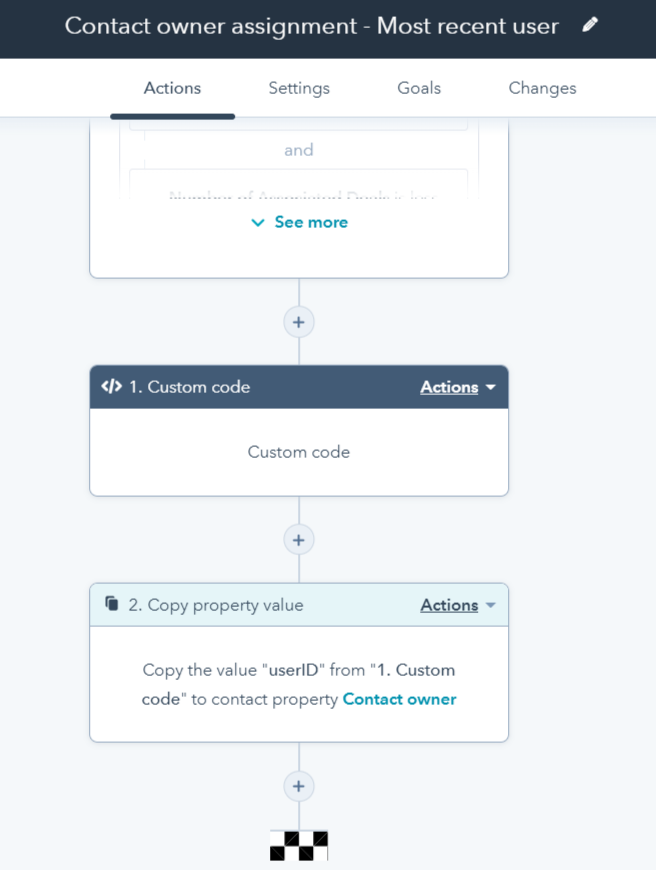 HubSpot workflow assignes owner with custom code