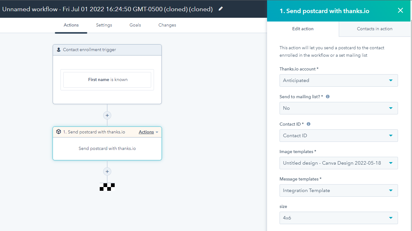 Custom actions in HubSpot workflows integration external applications