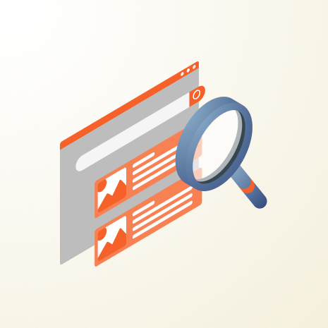 An Magnifying glass showcasing search engine optimization techniques and strategies.
