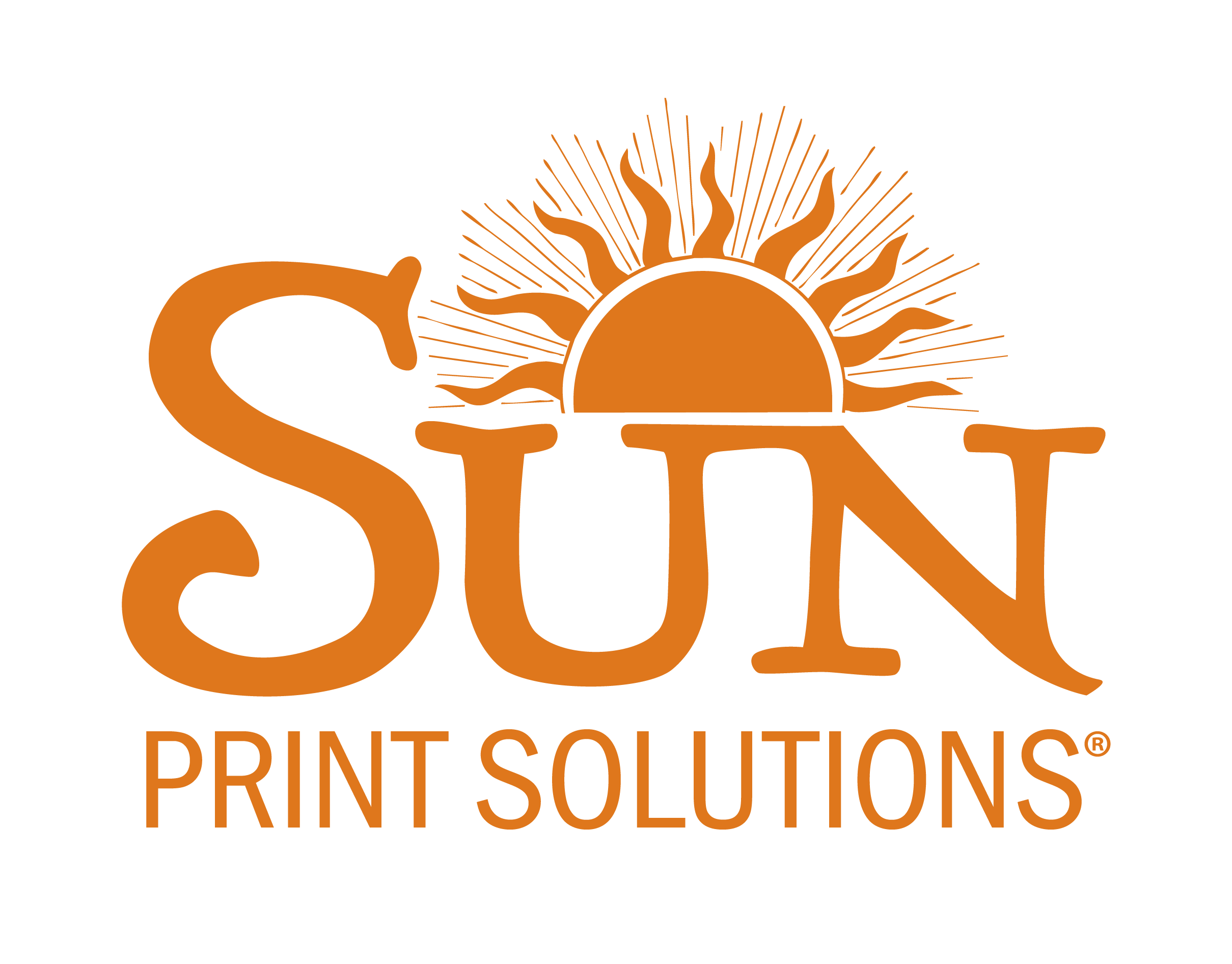 Logo sun print solutions PS